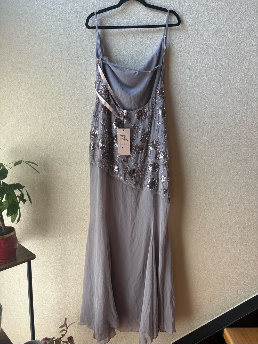 Oh Polly Amarelle Embellished Sweetheart-Neck Backless Gown in Lilac - Picture 7 of 10